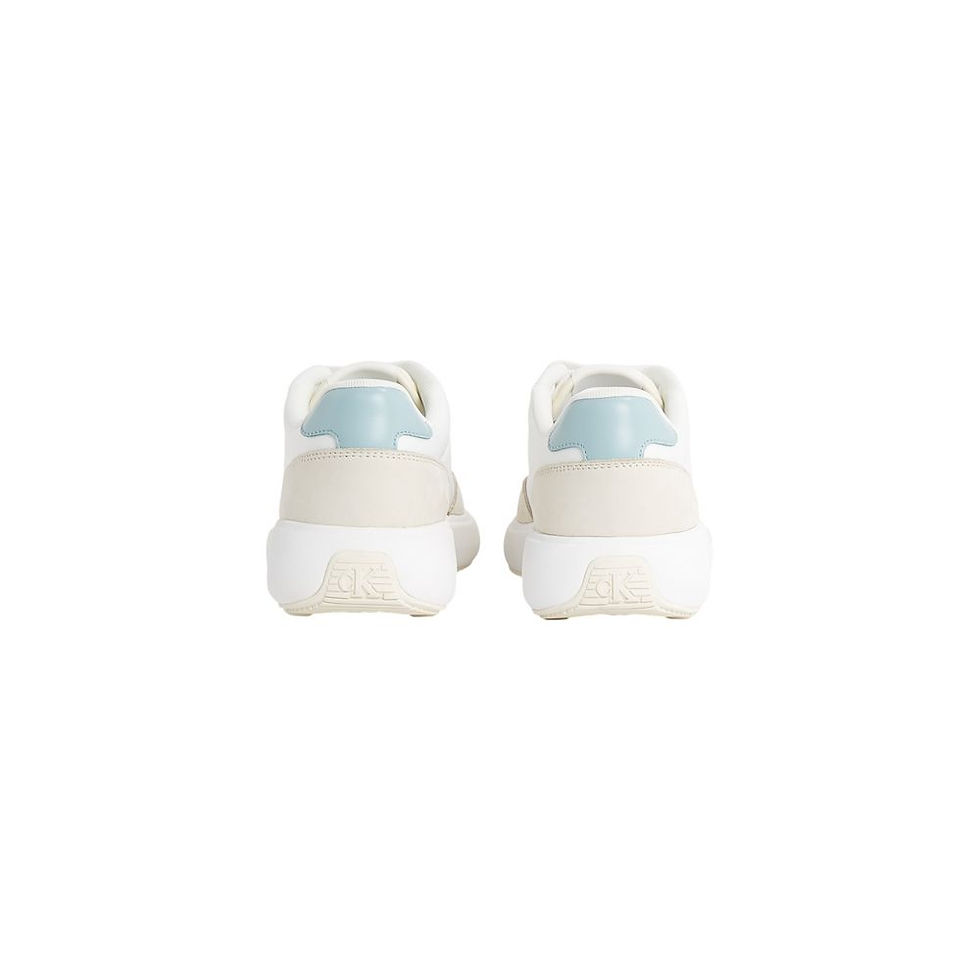 Thumbnail: Beige Leather Athletic Sneakers