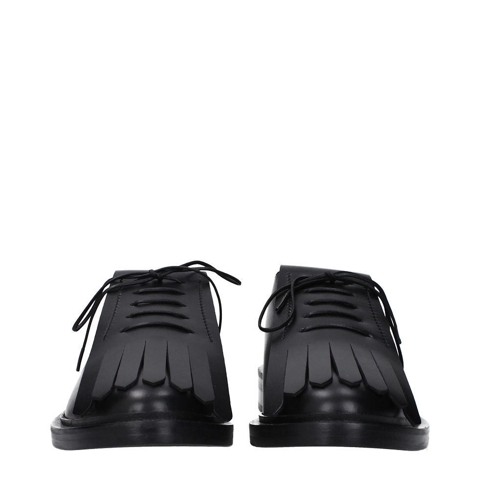 Thumbnail: Black Leather Oxfords And Derbies