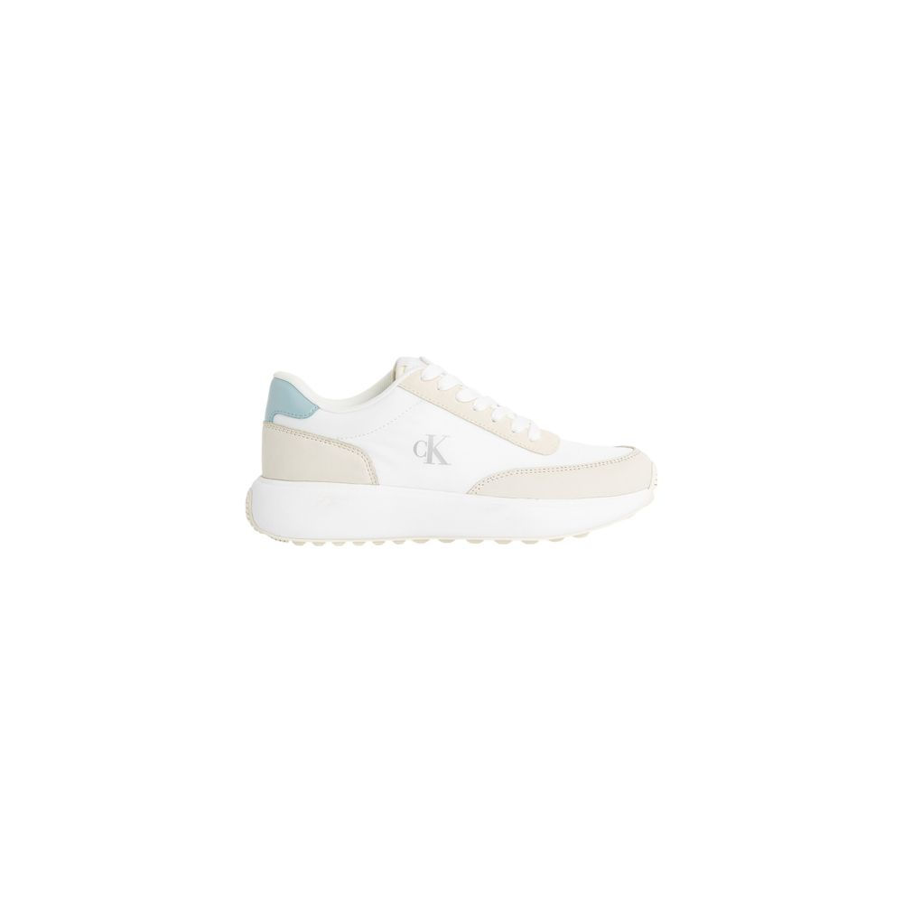 Beige Leather Athletic Sneakers