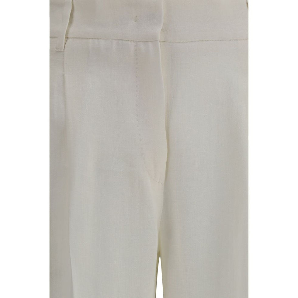 Thumbnail: White Linen Casual Pants