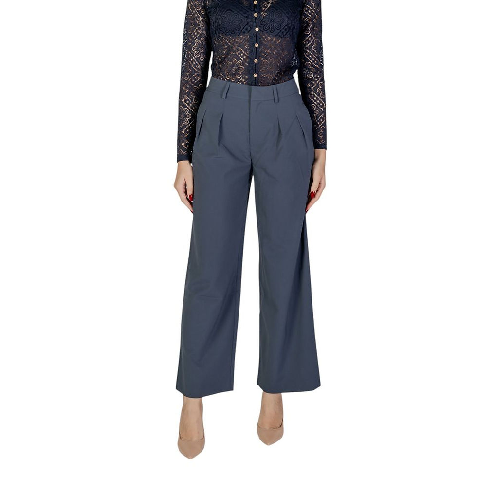 Thumbnail: Gray Recycled Polyester Casual Pants