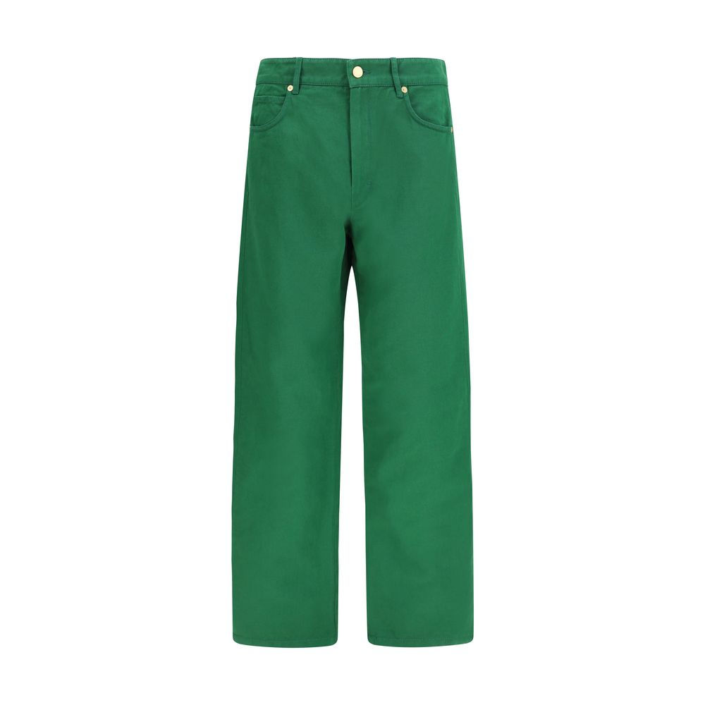 Bicolor Cotton Casual Pants