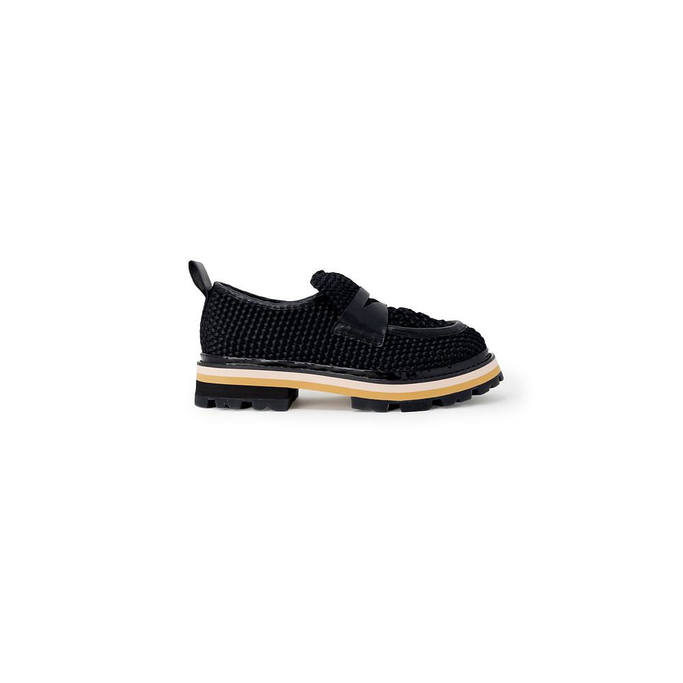 Thumbnail: Black Leather Platform Pumps