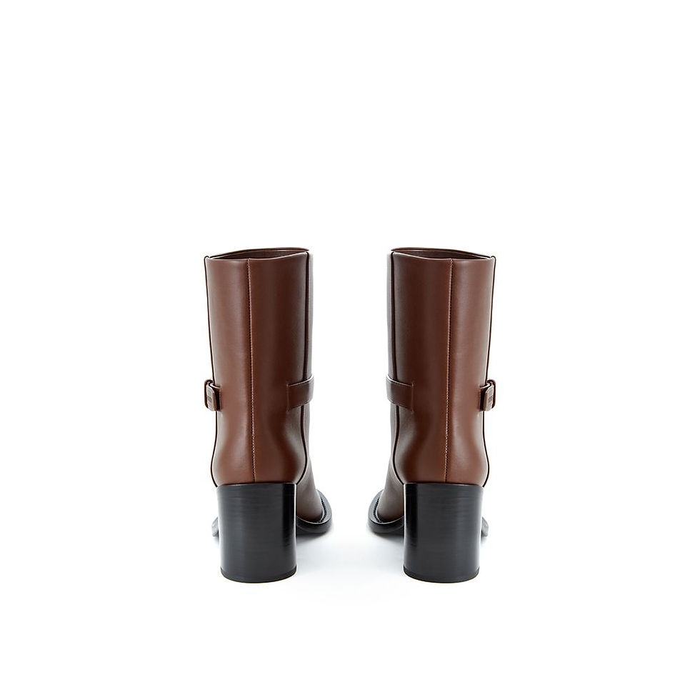 Thumbnail: Brown Leather Ankle Boots