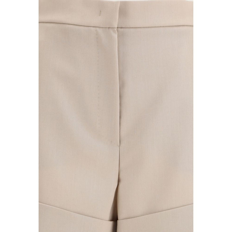 Thumbnail: Bicolor Fleece Wool Bermuda Shorts