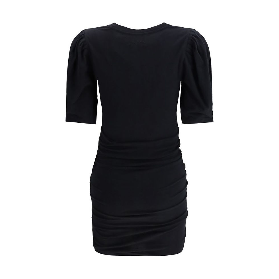 Thumbnail: Black Cotton Casual Dress