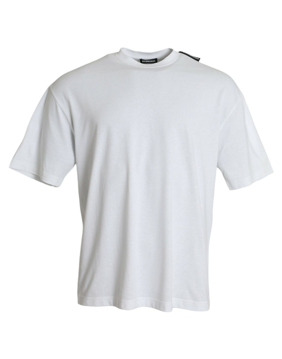 Thumbnail: Off White Cotton Jersey Round Neck T-shirt
