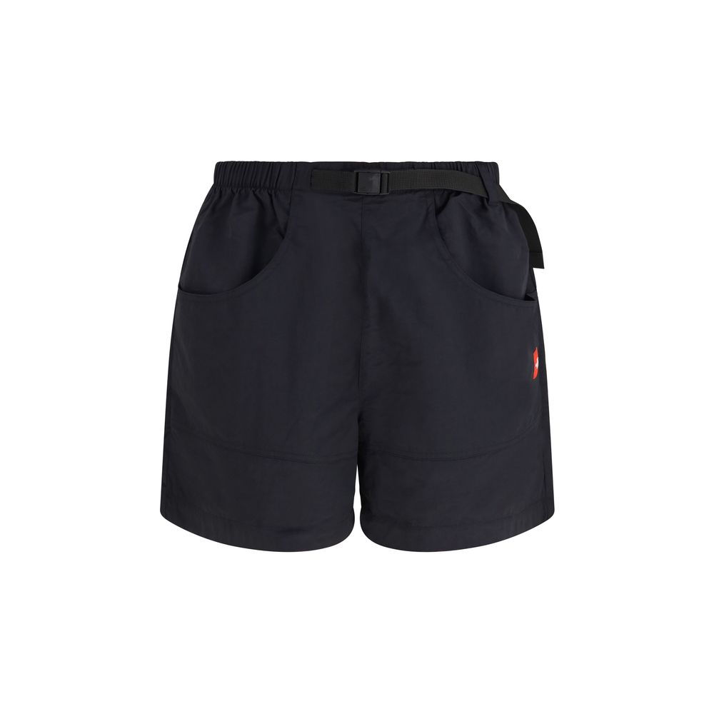 Black Nylon Bermuda Shorts