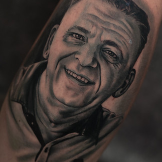 Realistische portret tattoo op huid
