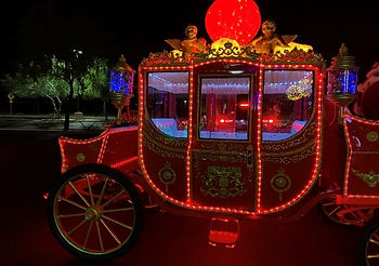 Small Illuminated Christmas Carriage
