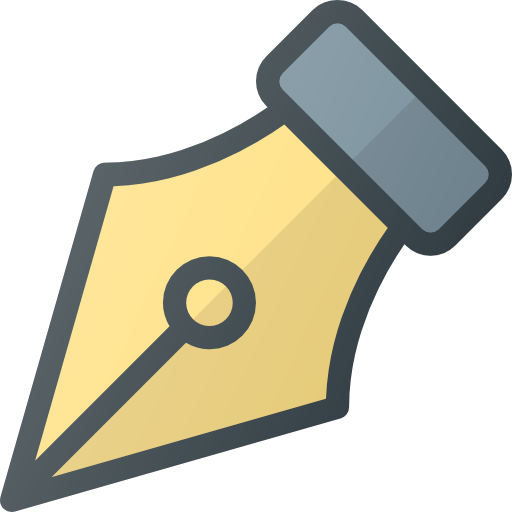 Pen tool icon representing creative logo and graphic design