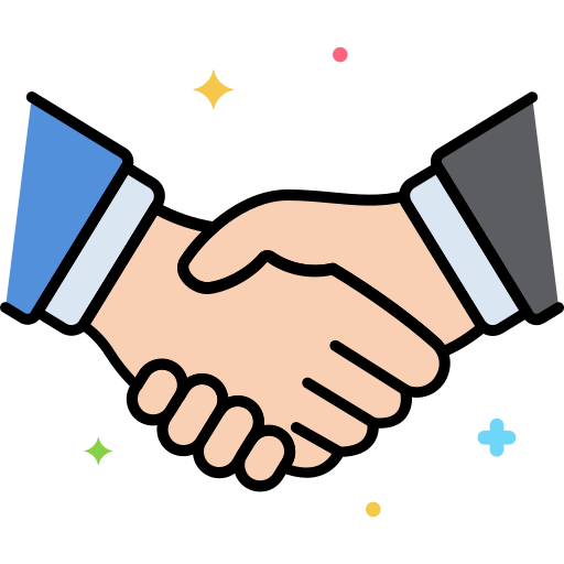 Handshake icon representing trusted business partnerships