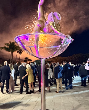 Dancer in Giant Martini Glass