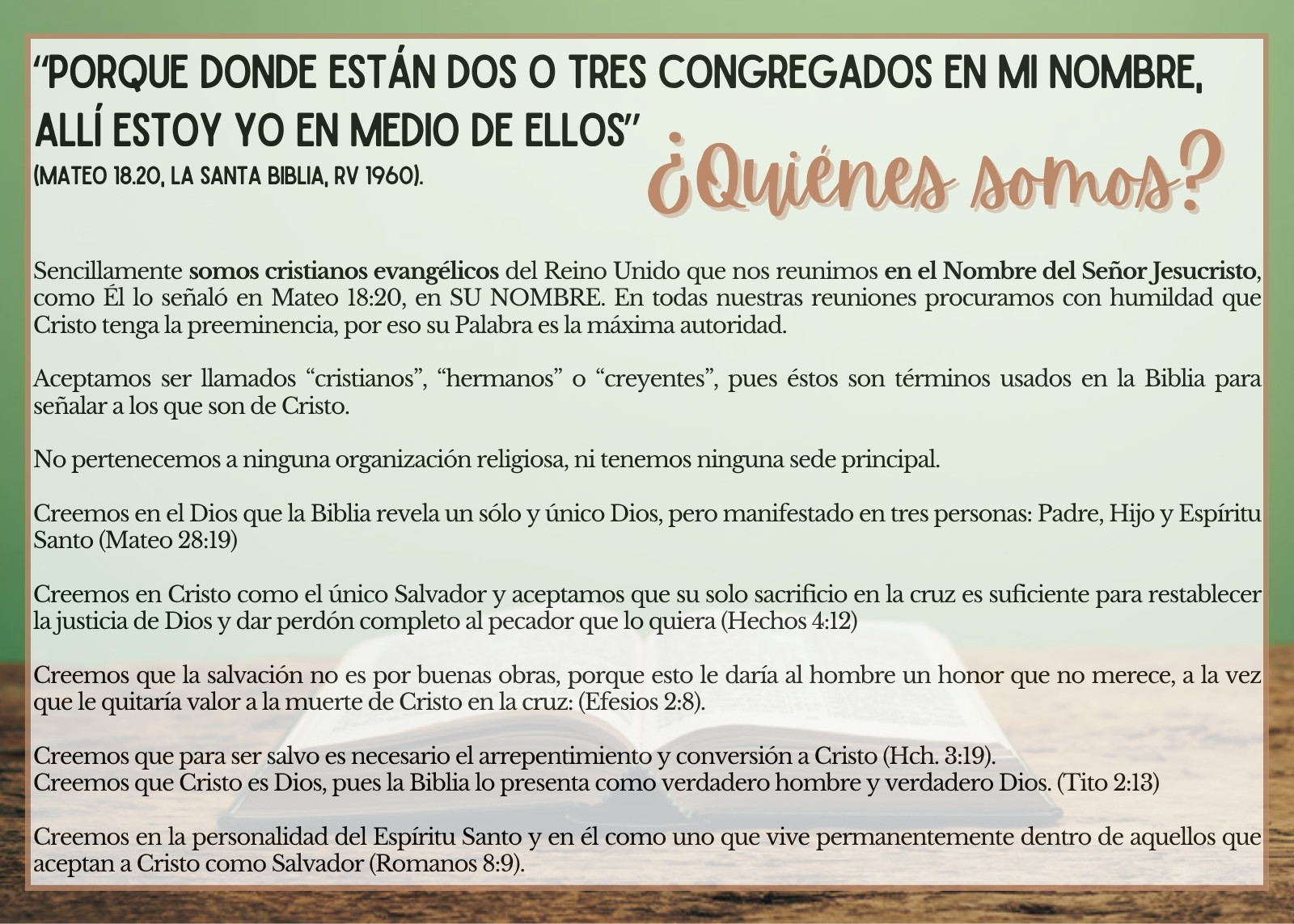 Reverso de la invitación al Local Evangélico Prialé