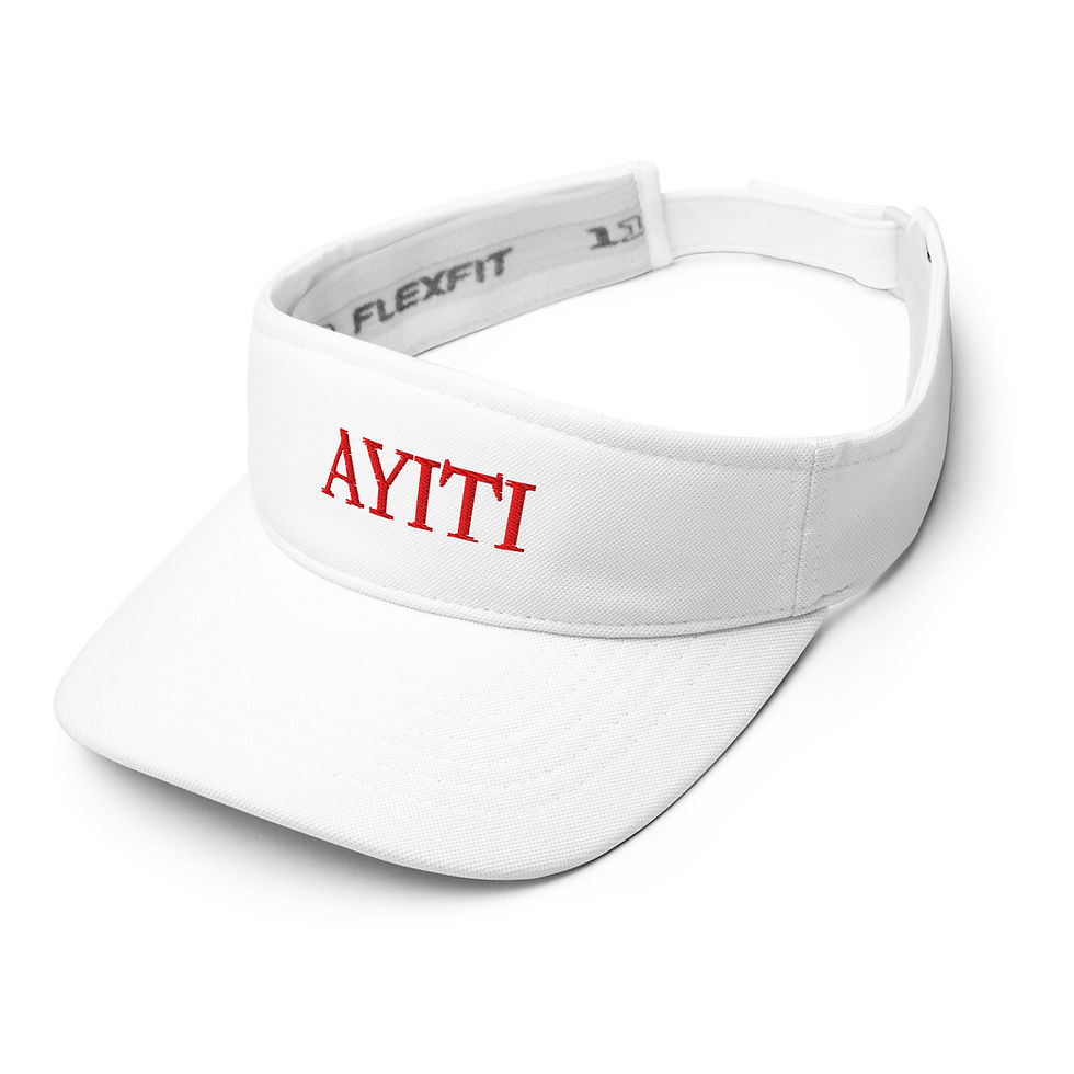 Thumbnail: T-Kabrit Fitness Visor with Ayiti Text - Unisex Head Cap