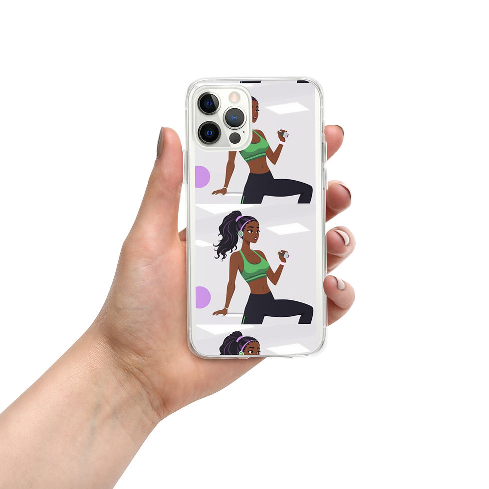 Miniature : Clear Case Fitness Girl iPhone® Case