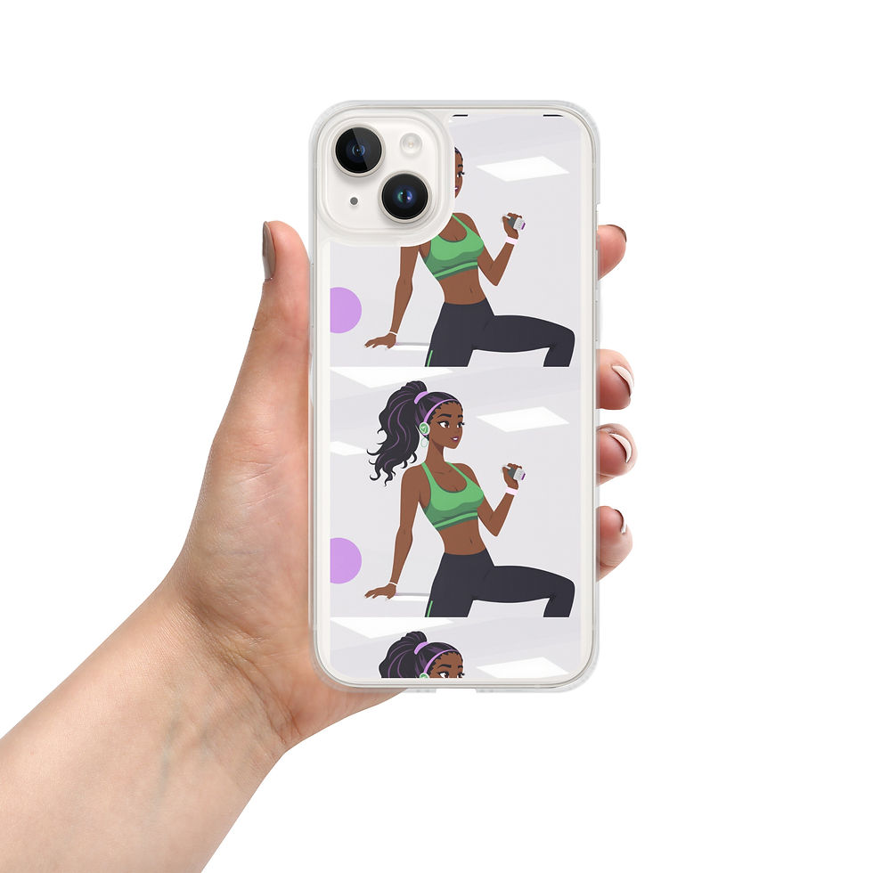 Miniature : Clear Case Fitness Girl iPhone® Case