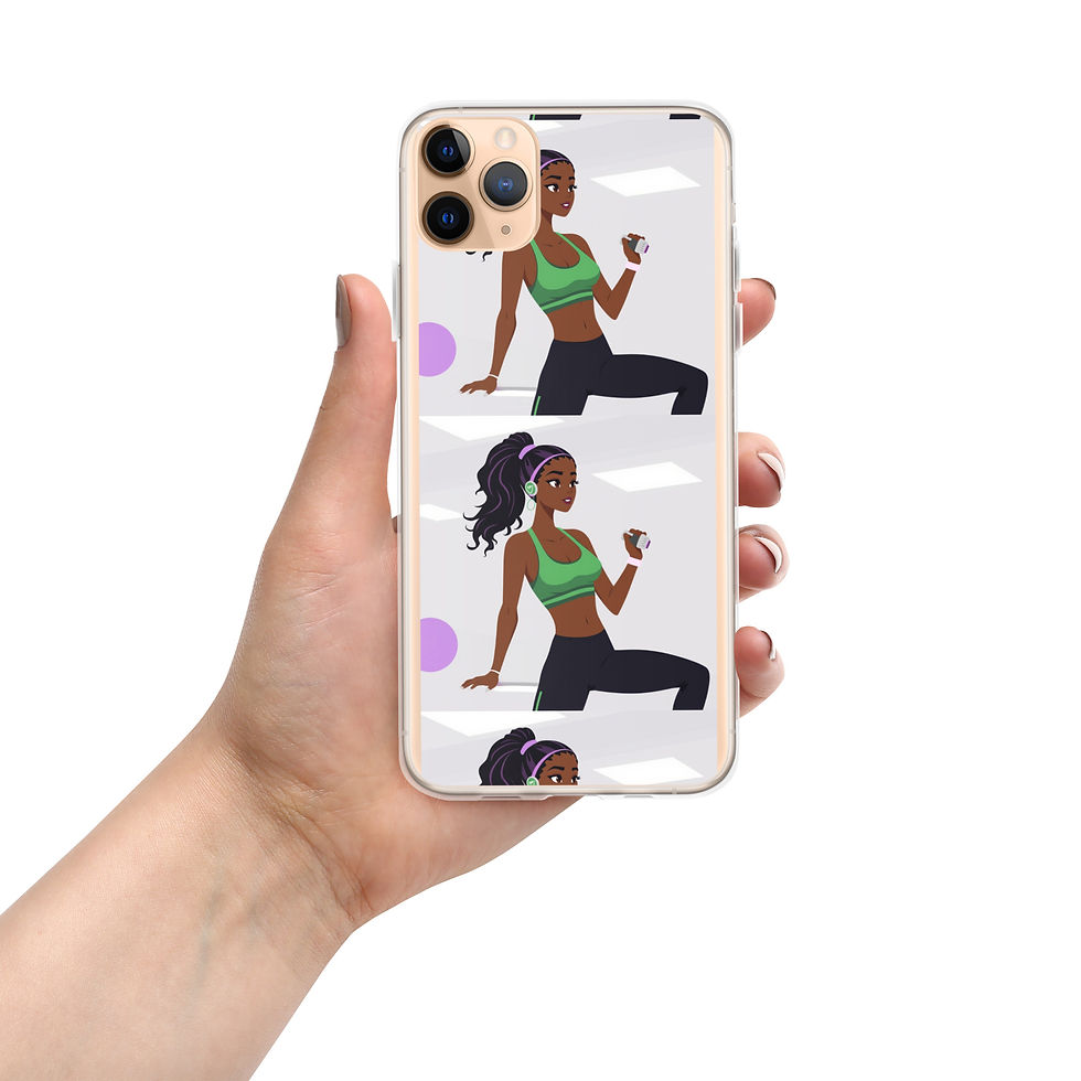 Miniature : Clear Case Fitness Girl iPhone® Case