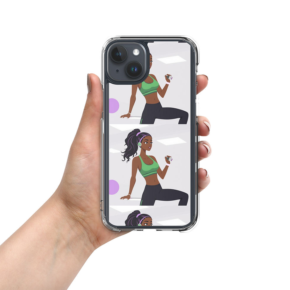 Miniature : Clear Case Fitness Girl iPhone® Case
