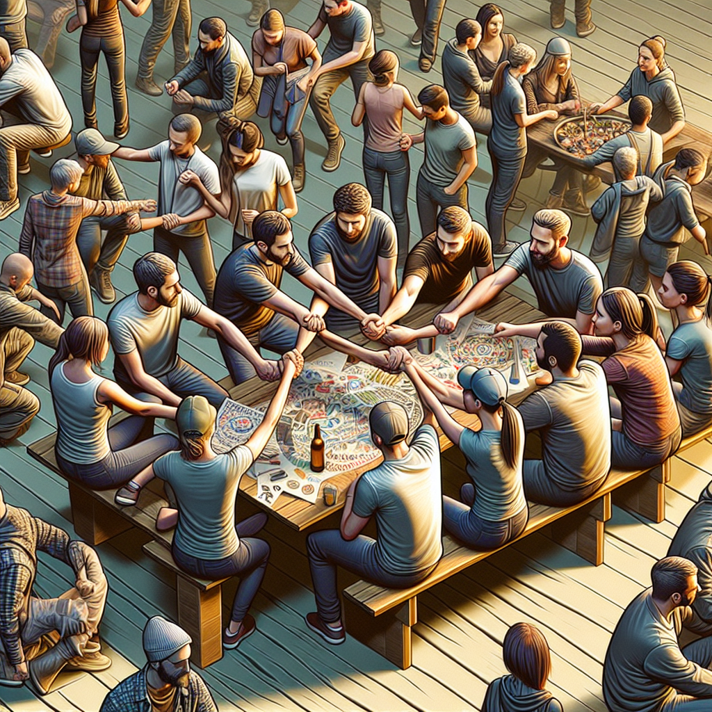 Diverse group of millennials supporting each other