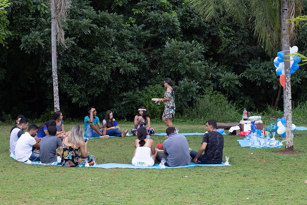 Muitas famílias vão ao parque para comemorar aniversários. (Foto: Lísia Fernanda)
