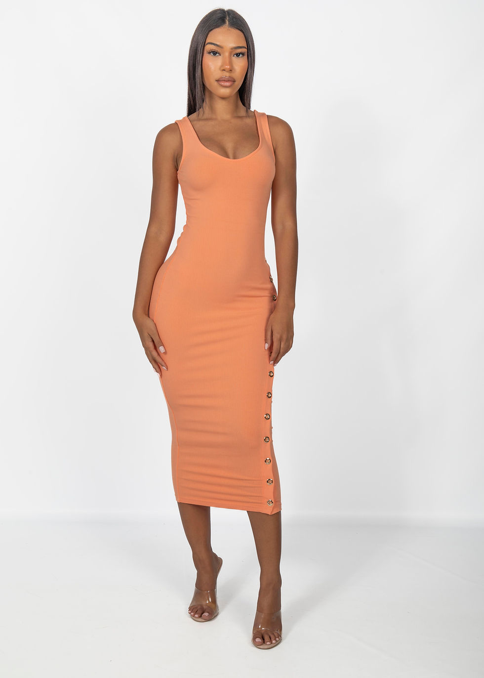Thumbnail: Shani Button Down Slit Midi