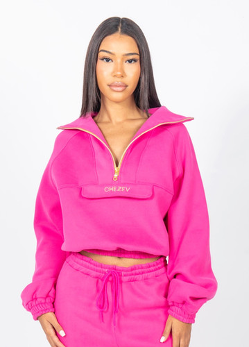 Kajiri Half-Zip Relaxed Sweatshirt | CHEZEV COUTURE