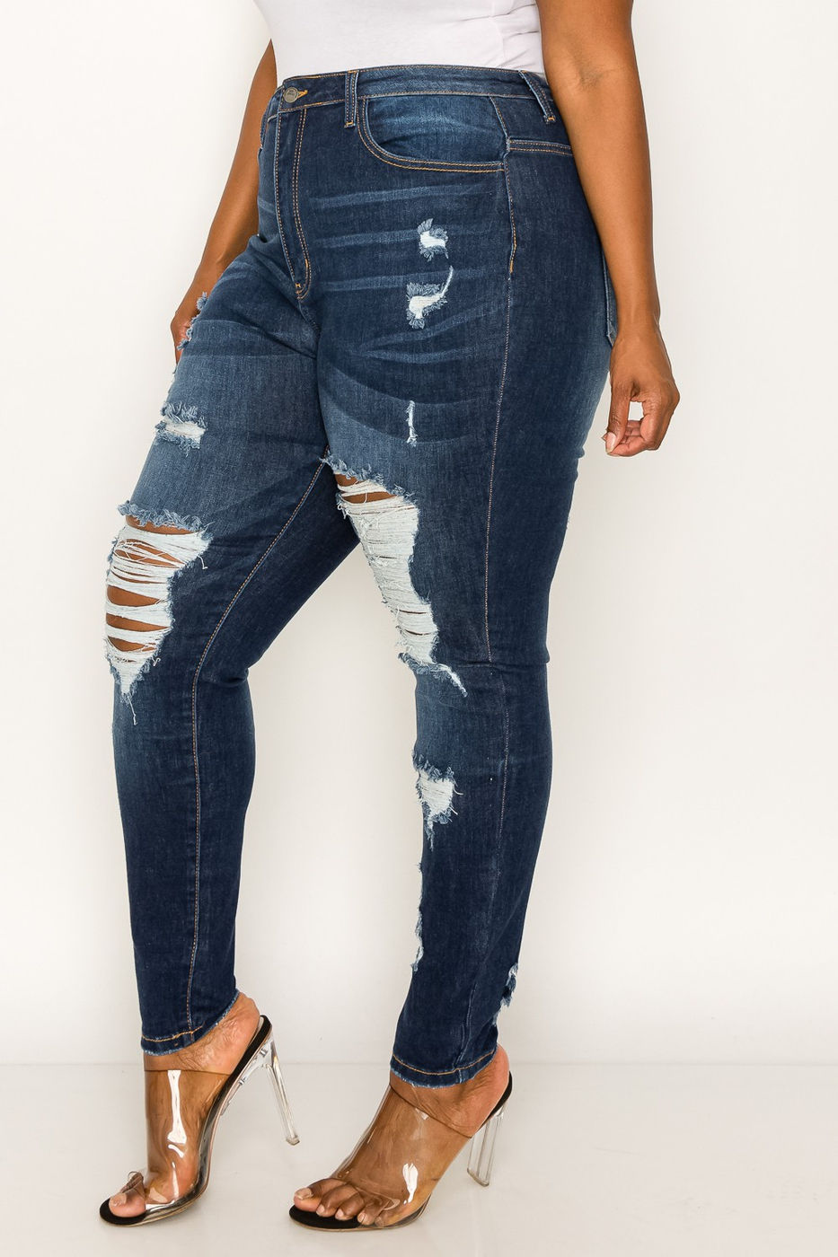 Miniatura: Dezire Plus Distressed Denim Jeans