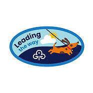 Leading the way dog badge