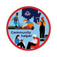 Community helper woven badge
