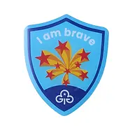I am brave metal badge