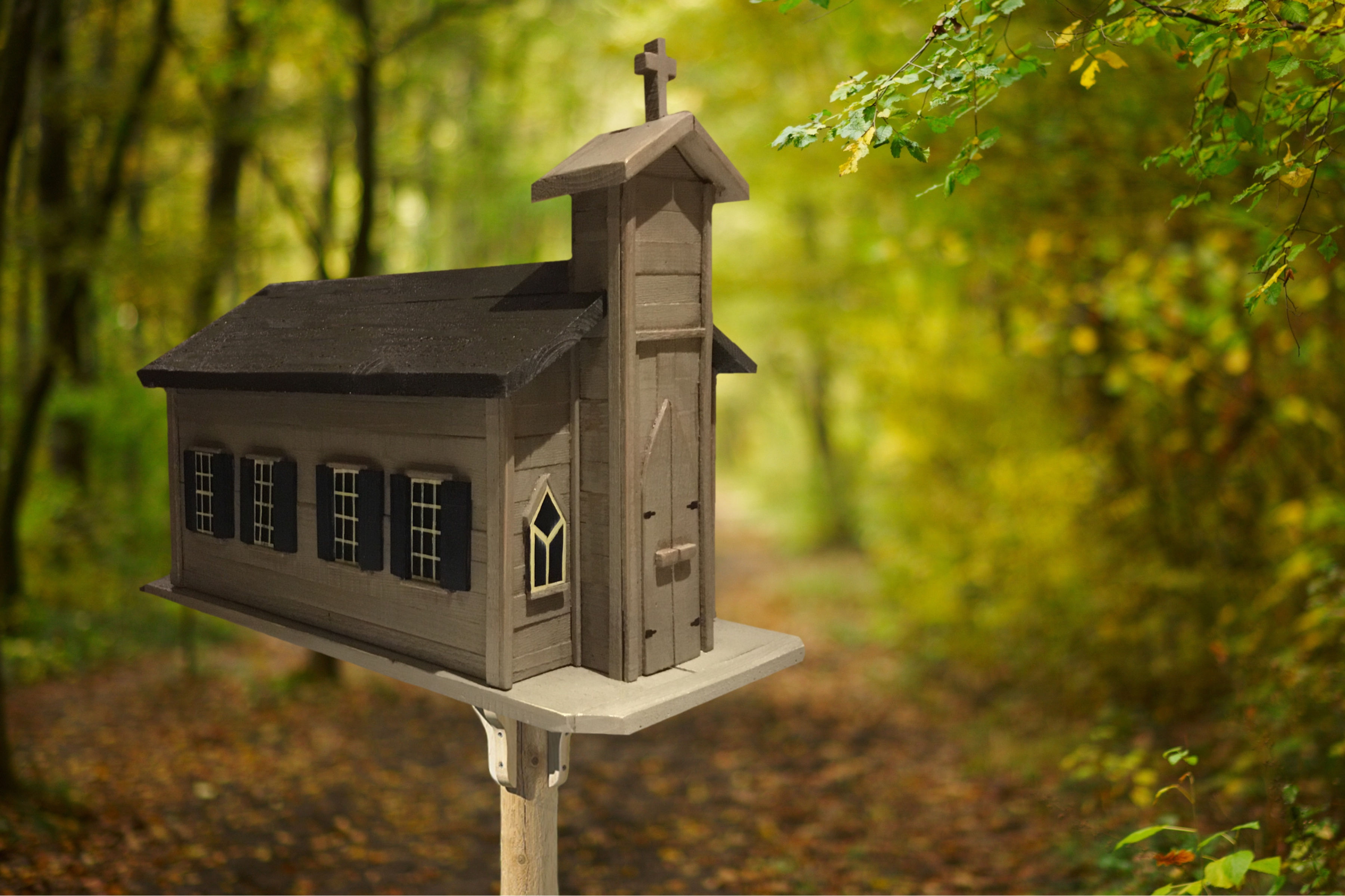 #013 Old Country Church with Cross