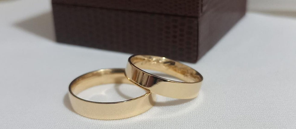 Miniatura: Par /ouro 18 k /4,2mm  /retas /6 g