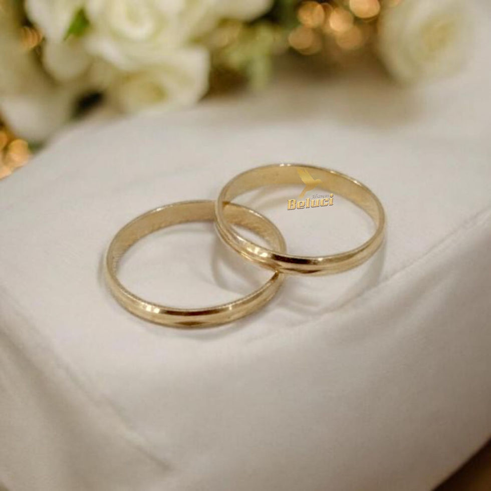 Miniatura: Par ouro 10k /3 mm 3 g abaulada