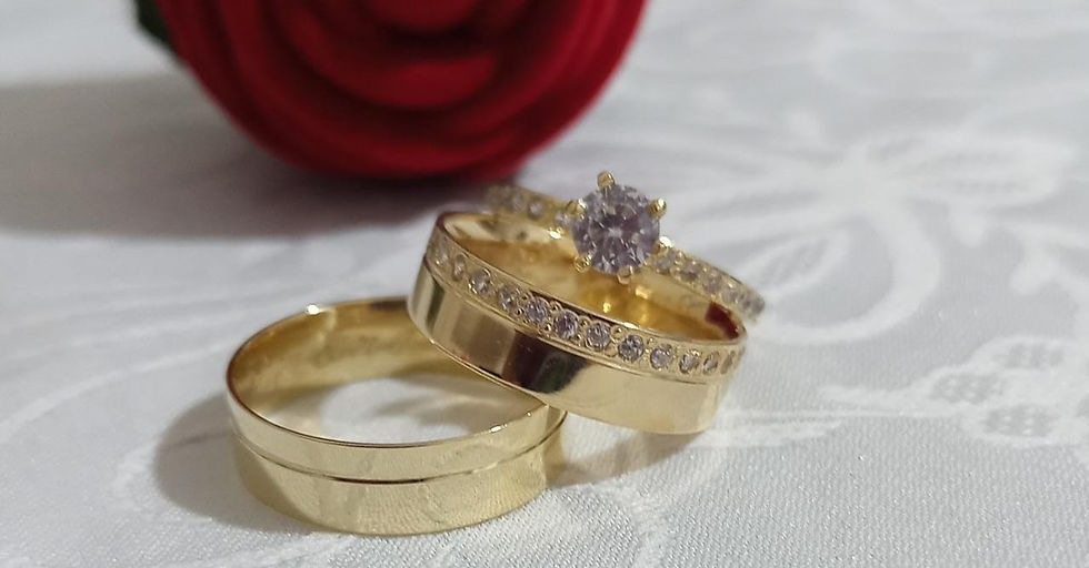 Miniatura: Par /ouro 18k /5,5 MM/c/anel cravejado10gramas