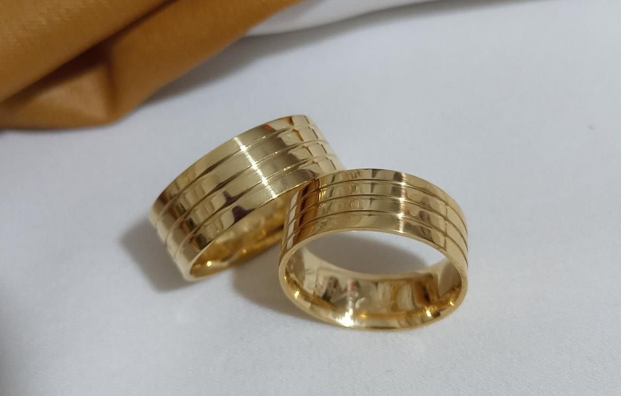 Par /ouro 18k /7,5MM/18 G MODELO EXCLUSIVO
