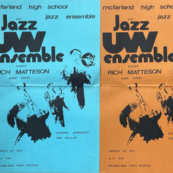 UW-McFarland HS Bands Jazz Ensemble Concert with Rich Matteson 1973-03-28 Poster