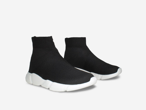 zara black sock trainers
