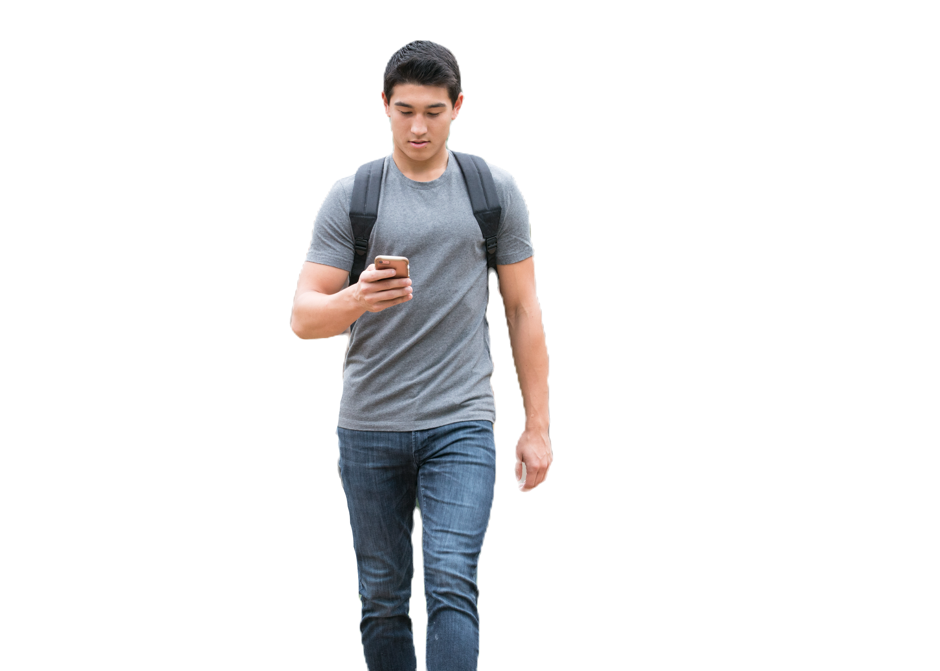 Student on Mobile Phone