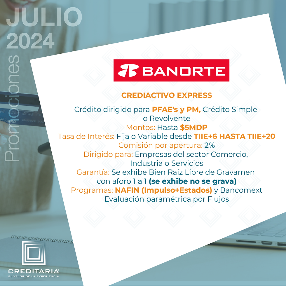 PROMOCIONES Julio -BANORTE PYME