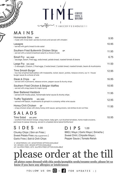 MENUS | Time