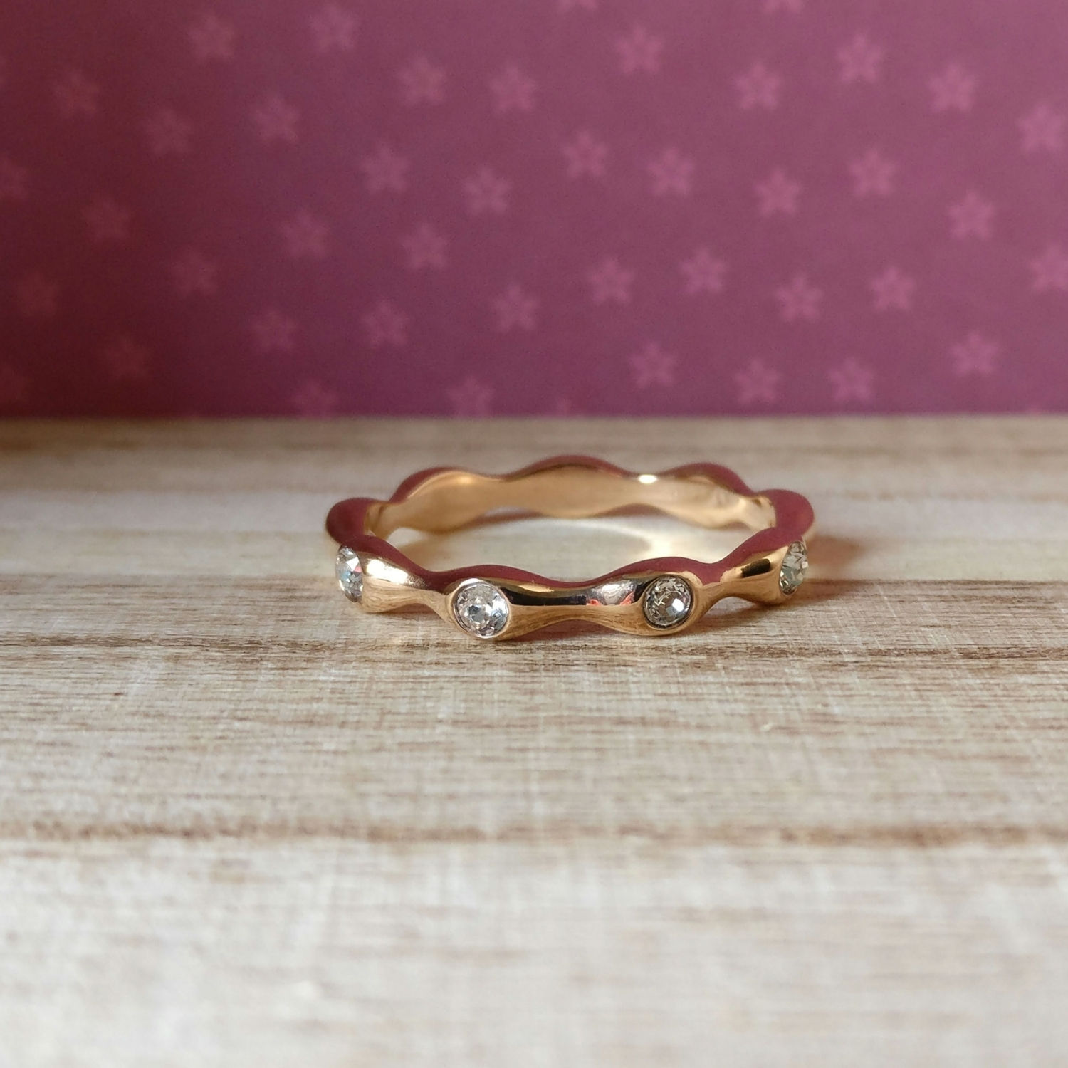 Qudo tussenring Stia rosé goud