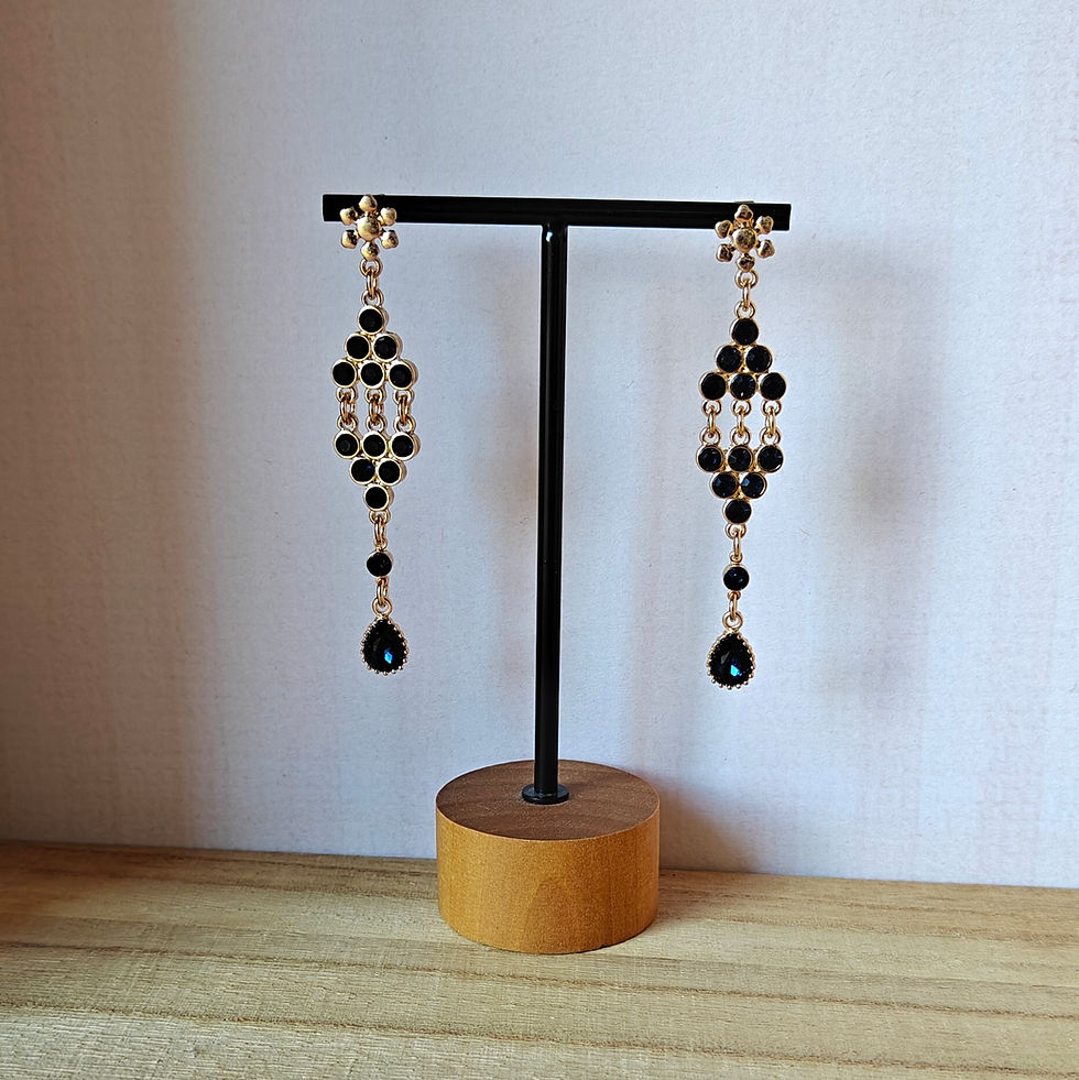 Thumbnail: Oorbel strass blauw