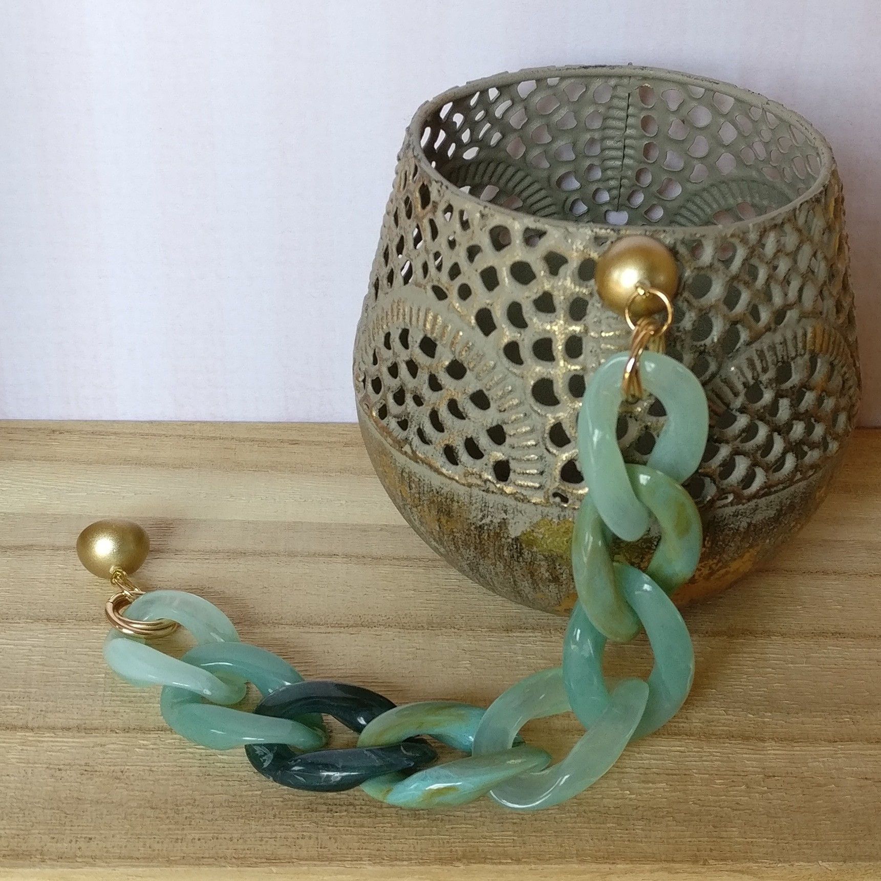 Armband resin turkooismix