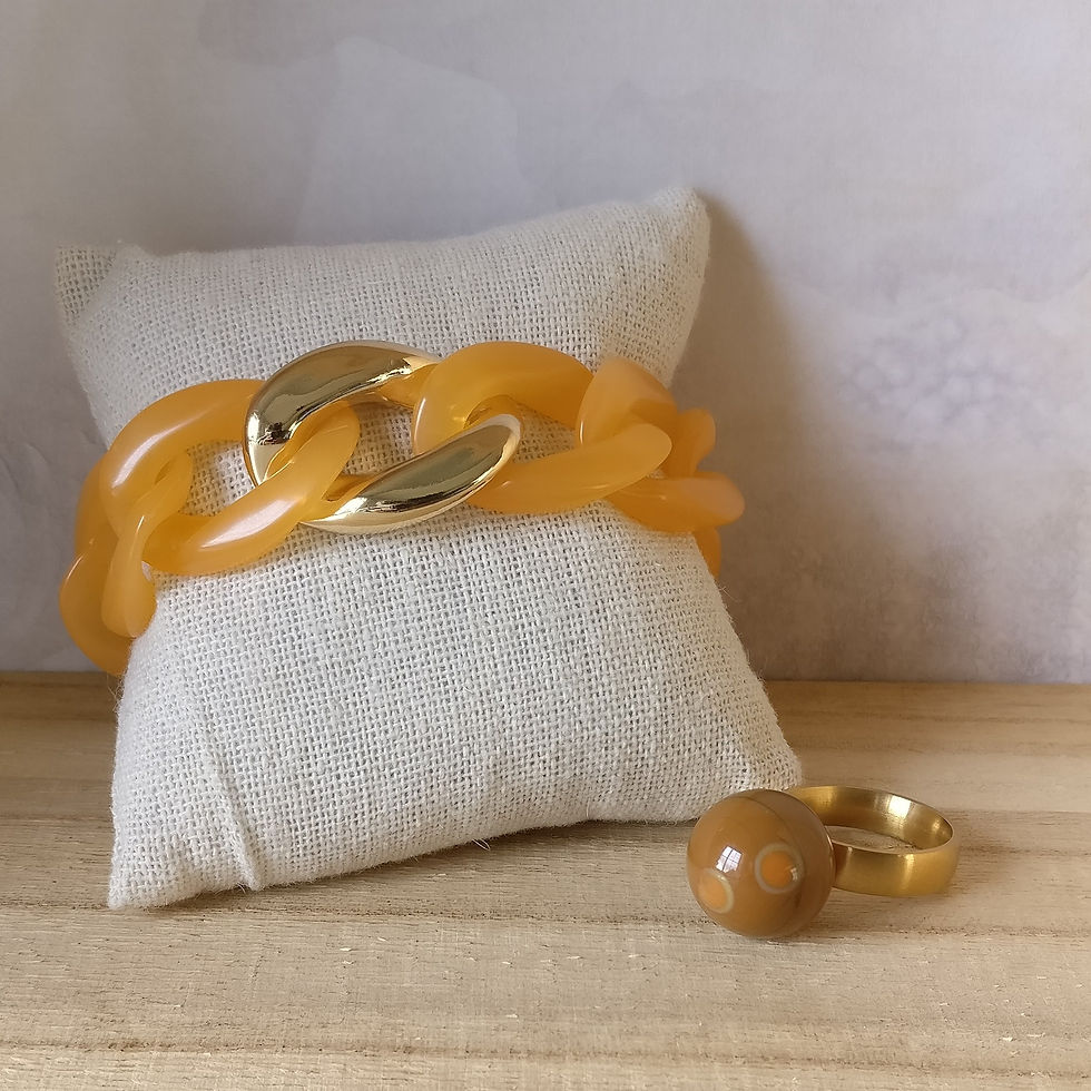 Thumbnail: Glastop aquarel bol 15mm mango (zonder ring)