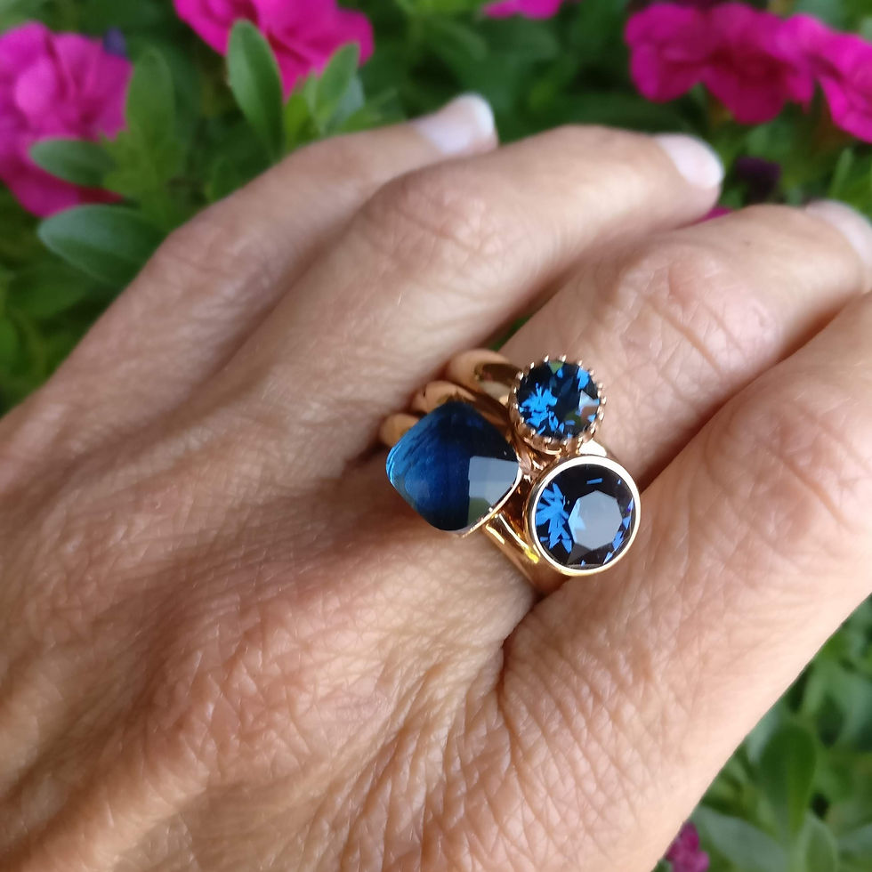 Thumbnail: Qudo ring Firenze klein dark blue RG