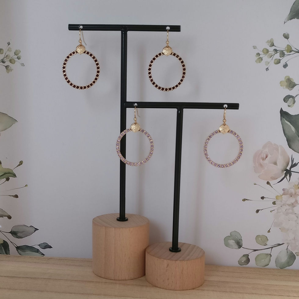 Oorbel cirkel crystal G