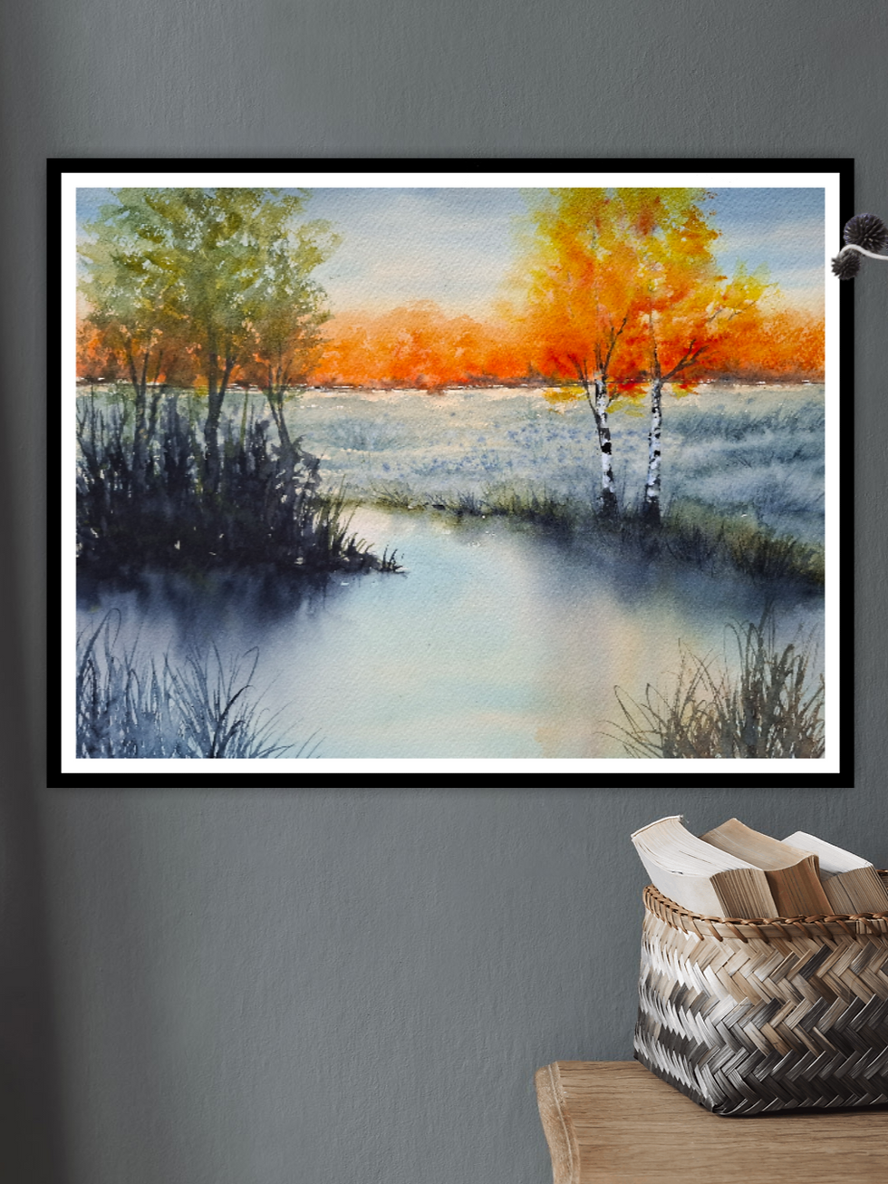 Akwarela - Dwie brzozy 30/40 lub 40/50 cm