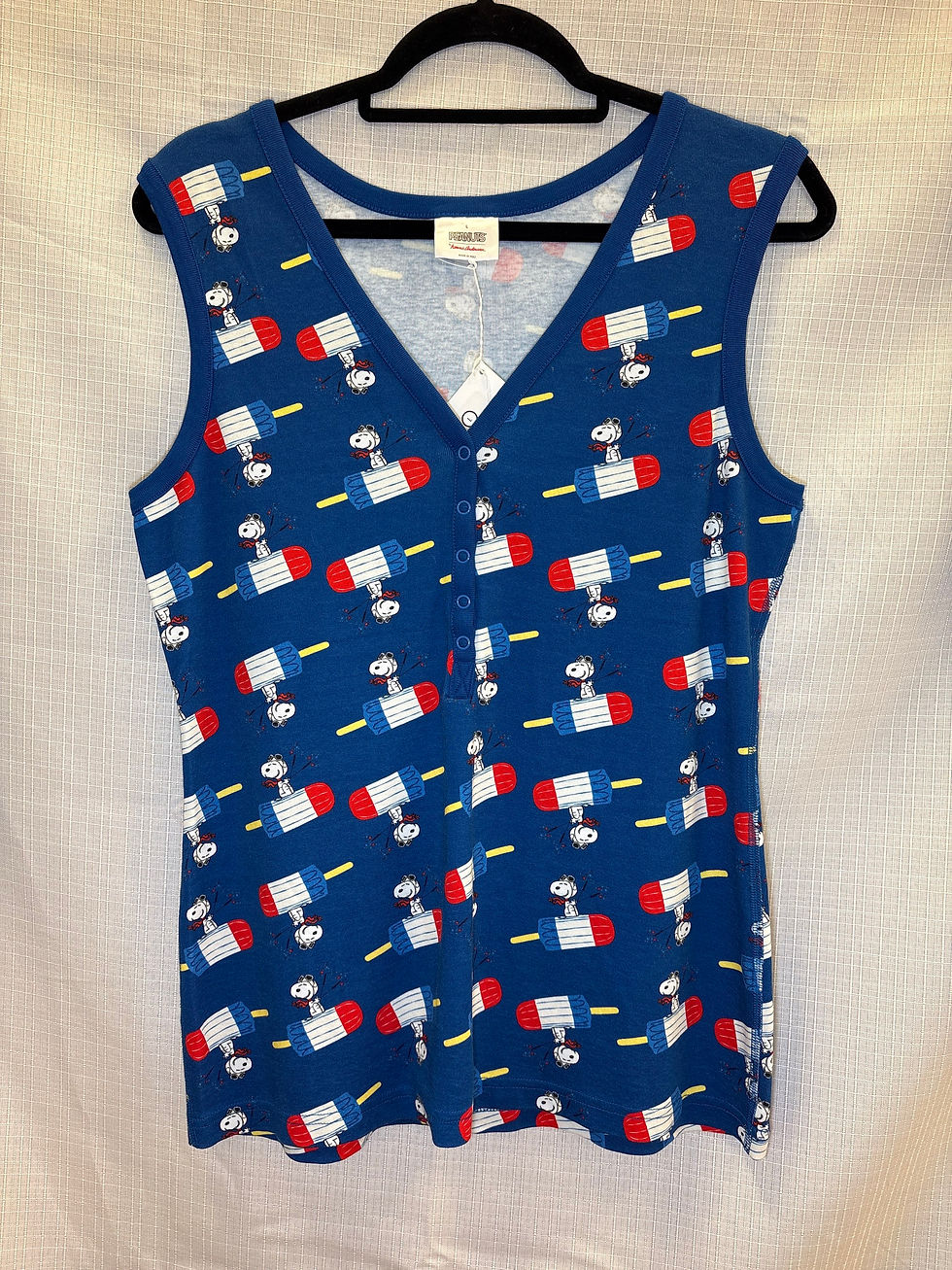 Thumbnail: Hanna Andersson 2-Piece Snoopy Pajama Set (Size Large)