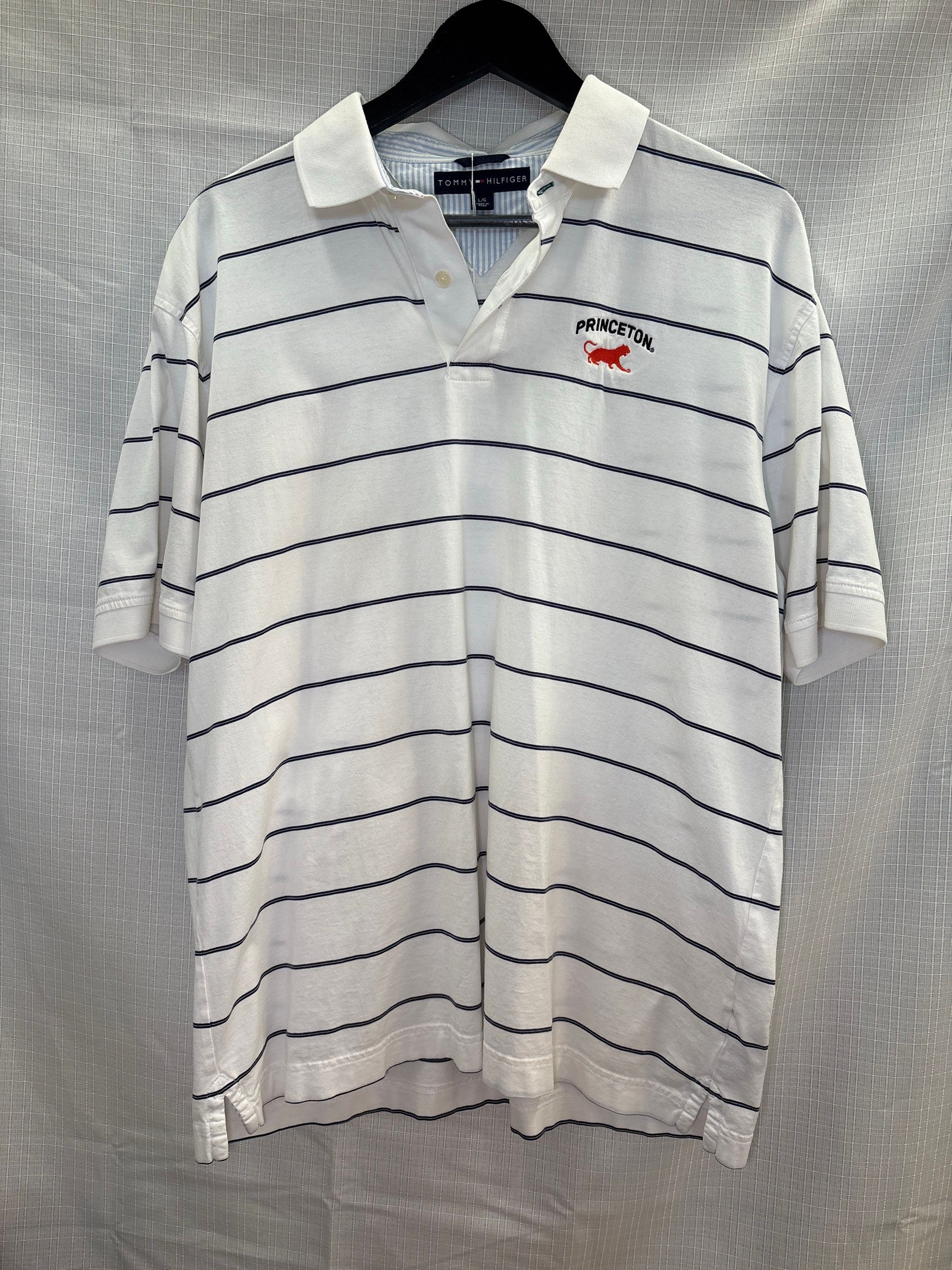 Tommy Hilfiger - Striped Polo with Princeton Logo (Size Large)